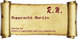 Rupprecht Martin névjegykártya